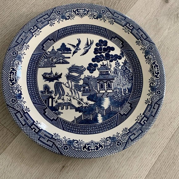 Blue Willow Churchill‎ | England Churchill Blue Willow Chop Plate Platter 12.5" - Picture 2 of 7